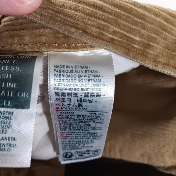 Levis Pants Womens 28x30 Tan Corduroy Straight Leg Hipster Fall Grandpa - Picture 4 of 13